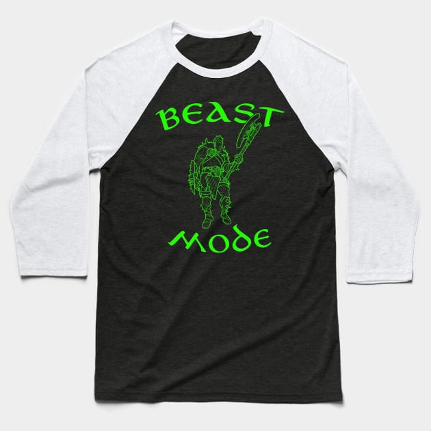 Green Mage - Planeswalker Garruk Primal Hunter Beast Master Magic Baseball T-Shirt by GraviTeeGraphics